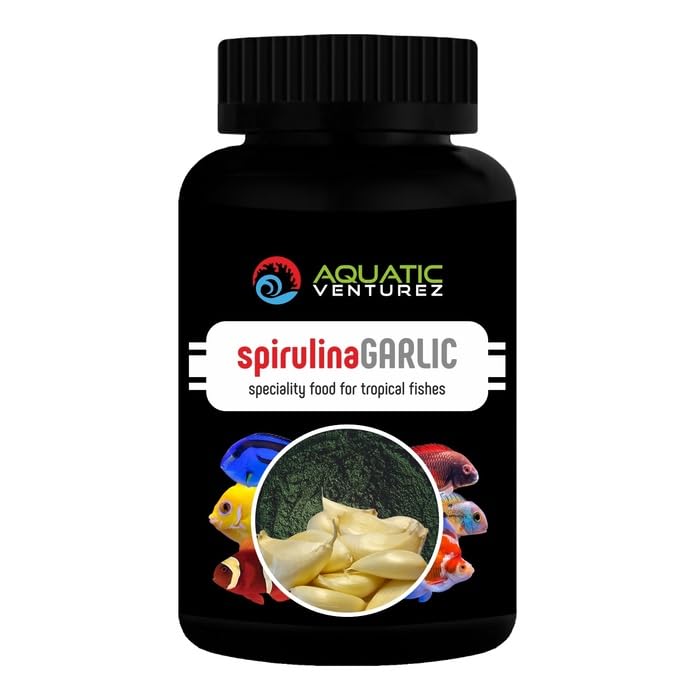 Spirulina Garlic | Size: 100 Grams | Aquarium Fish Food | Indian Fish Monsters (IFM)
