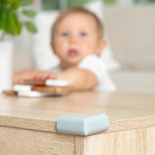 Image of Regalo 8 Pack Safety Corner & Edge Protectors for Baby Proofing, Soft Foam Furniture Corner Guards, Small, Gray