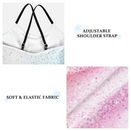 susiyo Rainbow White Background Girls One Piece Swimsuits with Adjustable Straps Bathing Suits for 3-10 Years Old3