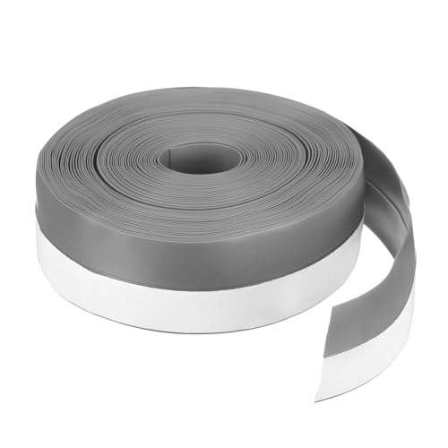 sourcing map Guarnizione in silicone per porta, 35 mm, per porta, paraspifferi, nastro adesivo per finestre, casa, doccia, spazi in vetro, lunghezza 12 m, grigio