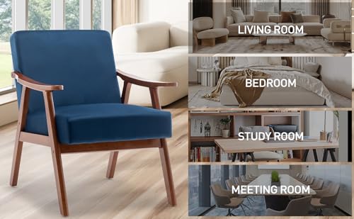 Sillón Plegable Terciopelo Azul miniatura 6