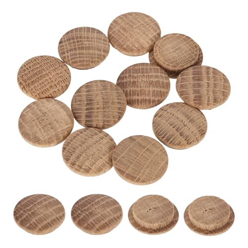 uxcell 20Pcs Wood Button Plugs, 20mm / 0.79