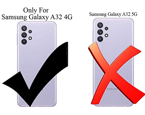 Image of COVERBLACK Transparent Rubber Case Back Cover for Samsung Galaxy A32 4G SM-A325F - Transparent
