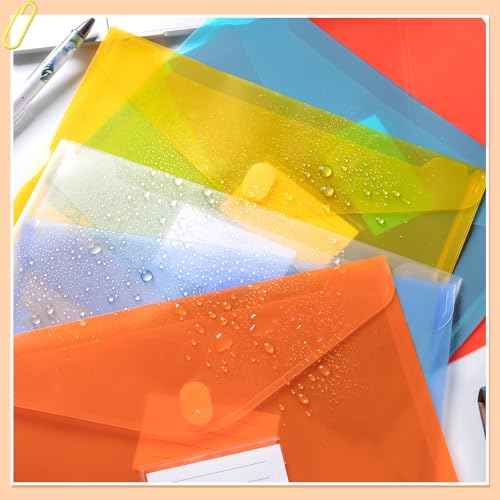 30 Stück Dokumentenmappe A4, Dokumententasche A4 Abheftbar Wasserdicht Sammelmappen Mit 11 Löchern für Dokumente Organisieren, Bürobedarf (6 Farben)