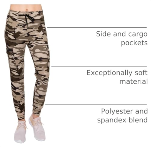 ALWAYS Cargo Jogger Pants for Women, High Waisted Sweatpants with Pockets, Buttery Soft Lounge Pants for Athletic Yoga, Gym & Performance Wear, Camo 1834 L - image 4