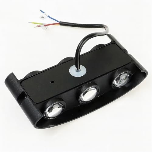 Image of Waterproof Up Down Led Wall Lamp, Aluminium IP65 Body 3+3 Ray, Multycolor, Indoor /Outdoor Decorative Wall Sconce Light (6 Ray Multy)