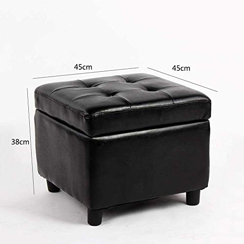 Pouf de salon en cuir blanc pour s'installer autour de la table basse - 2