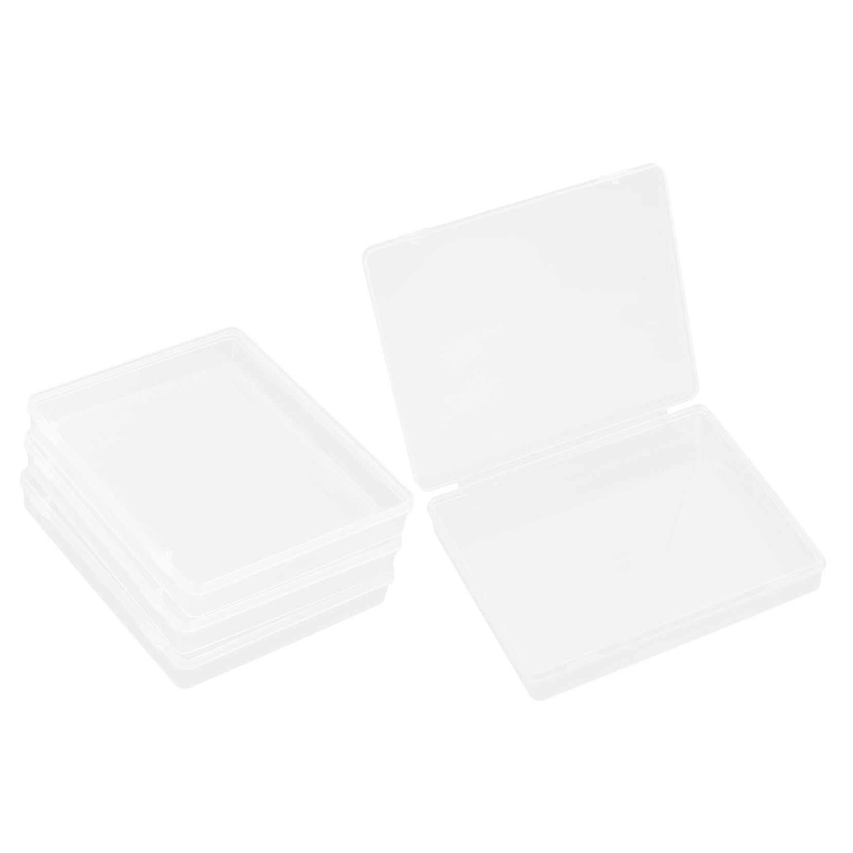 Abaodam 5 Juegos De Cajas De Plástico Rectangulares Para Guardar Tarjetas Con Soporte Portátil Para Tarjetas De Juego (4 Unidades X 5)