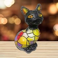 Lampada Gatto Ohphnt , Vintage A Forma Di Gatto In Vetro Colorato, Bassotto LED Da Tavolo-A Lampada Pumo Pugliese Grande Ceramica
