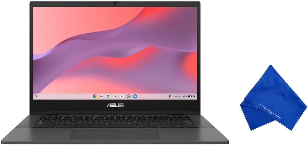 Chromebook 14" FHD Laptop - MediaTek Kompanio 520, 4GB RAM, 64GB eMMC, Chrome OS (with Microfiber Cloth) - Gravity Grey (CM1402CM2A-M8186)