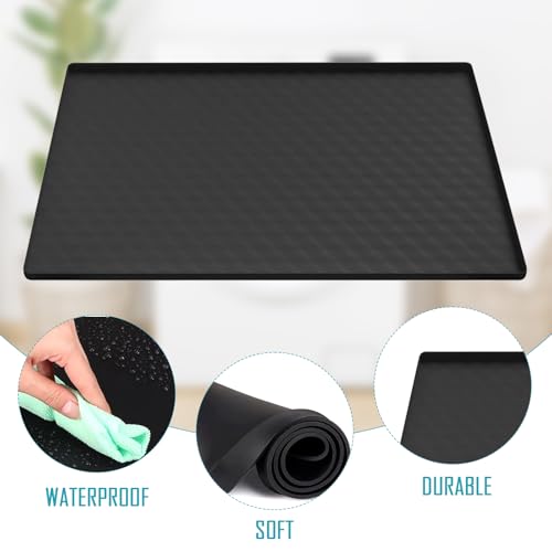 Kühlschrankmatte, 60x60cm Silikon Kühlschrankmatten mit Erhöhtem Rand,Kühlschrankbodenschutz,Wiederverwendbare Tropfschale,Pads Verhindert Wasserlecks Matte für Kühlschrank Waschmaschine Weinschrank