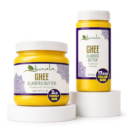 Kevala Grass Fed Ghee Clarified Butter Bundle, 17.6 oz + 2 lb | Lactose & Casein Free | High Smoke Point Cooking Oil & Butter Alternative | Keto, Gluten Free, Non-GMO image 3