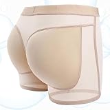 Gaine Fesses BombéEs Gaine Ventre Plat Le Faux-Cul Culotte Rembourrée Fesse,Beige-XXXL