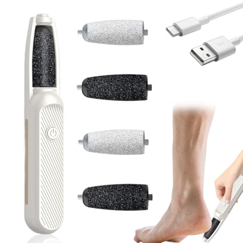 Kit de pédicure électrique rechargeable pour le soin des pieds électrique pour enlever les callosités des pieds avec des limes interchangeables pour les peaux mortes, dures et gercées