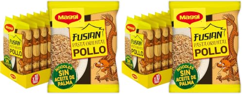 MAGGI Pasta oriental Noodles sabor Pollo - Sobre 10x71 g (Paquete de 2)