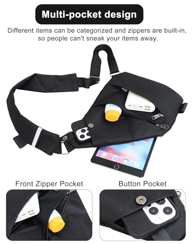 Anti Theft Travel Bag,Slim Sling Bag, Crossbody Purse Bags for Women Men2