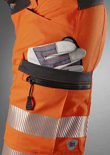 Short de travail orange chaud et anthracite BP 2045 en coton polyester taille 48N - 3