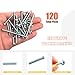 120 Pcs 8 Sizes #6-32 Machine Screws Knob Screw Cabinet Screws Electricians Screw, Carbon Steel Zinc-Plated Phillips Pan Head Machine Screws Assortment Kit
