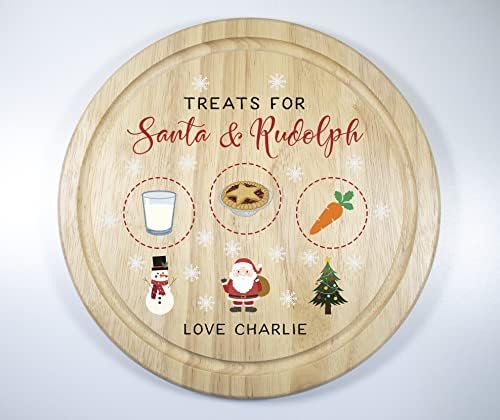 Personalised Santa Plate Christmas Eve Board Santa Treats