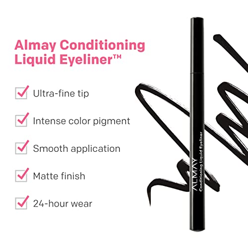 Almay Conditioning Liquid Eyeliner, Longwearing, Waterproof, Hydrating, 30 Navy, 0.03 Fl Oz. #TOP4