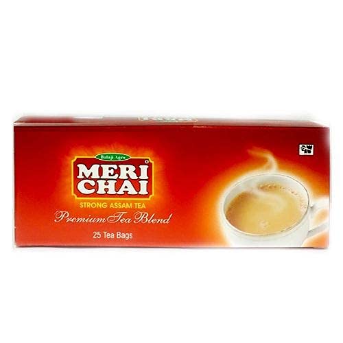 MERI CHAI Strong Assam Tea 25 Tea Bags (50 gm Box)
