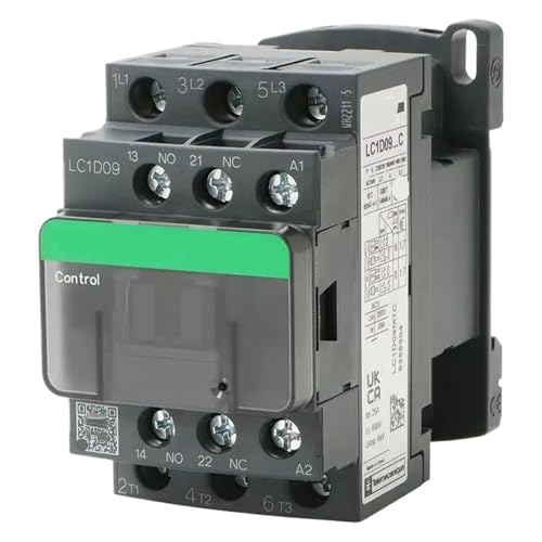 Contacteur tripolaire LC1D38 110V version noire pour commande de moteur