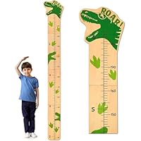 Beinou Growth Chart for Wall Wood Height Chart for Kids Height Measurement for Wall Boy Girls Height Wall Chart Growth Measuring Ruler Room Wall Decor,Green Dinosaur