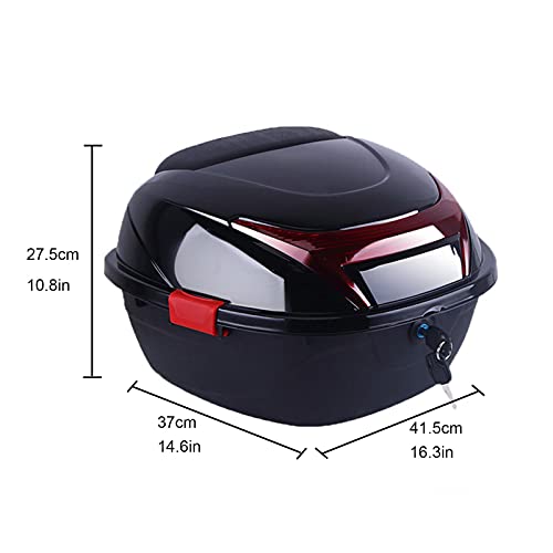 Baúl para motocicleta touring con compartimento de casco de 30l 7