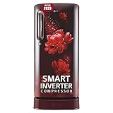 LG 185 L 5 Star Inverter Direct-Cool Single Door Refrigerator (GL-D201ASCU, Scarlet Charm, Base stand with drawer)