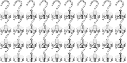 Image of DIYMAG Magnetic Hooks 20pcs 50lbs Cruise Essentials 2026 Magnet Hook (Pack of 2)