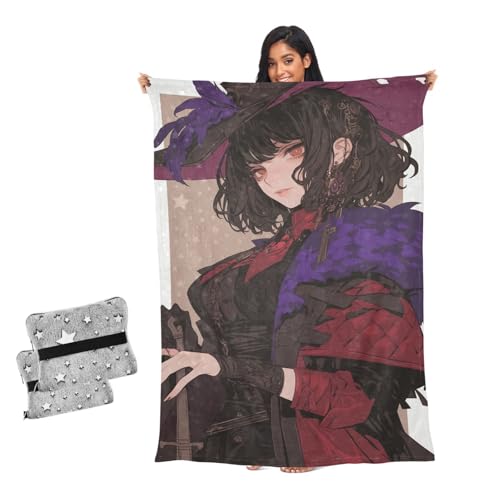 Manta de anime rojo transpirable y térmica para sofá 2
