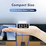 Binardat 1 to 2 Gigabit Network Splitter, 3 Port Gigabit Ethernet Switch, Type-C Power Supply, Mini Size Plug and Play - Image 7