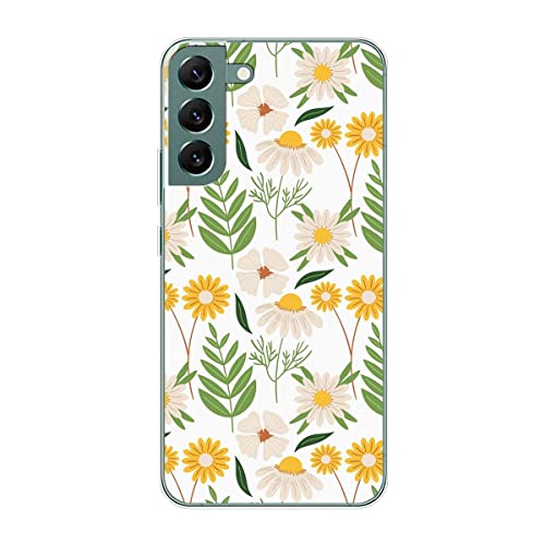 Coque Samsung S22 Plus 5G anti-chocs antichoc en TPU souple motif floral rose