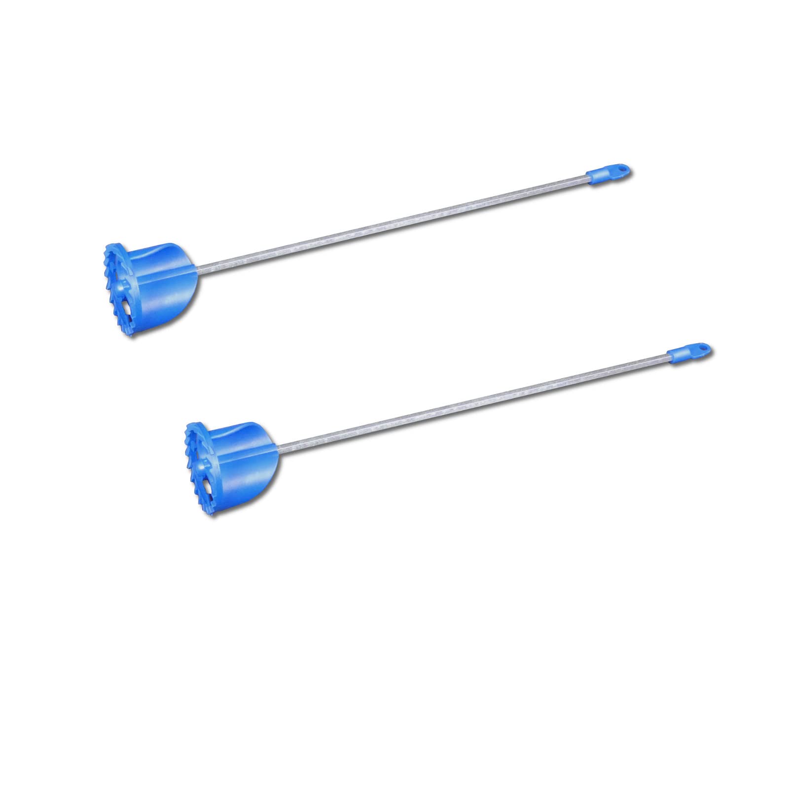 DEWEPRO® Lot de 2 Agitateurs à Peinture avec Tête en Plastique Dentée – Mélangeurs de Peinture ø80x500mm – Outils pour Mélanger Peintures, Mortiers, Enduits et Liquides