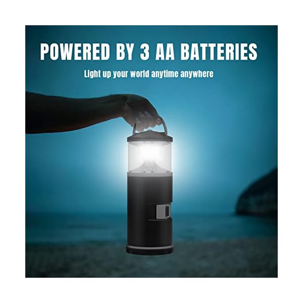 RealPlus Campinglaterne mit Camping Tool Kit, LED Campinglampe und Camping Häufig verwendete Werkzeugpakete, Batteriebetrieben Notfallleuchte für Camping, Angeln, Stromausfällen, Geschenke Männer – Bild 7