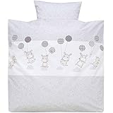 Alvi Bettwäsche für Wiege und Stubenwagen Hippo silber 80x80 cm 401109729