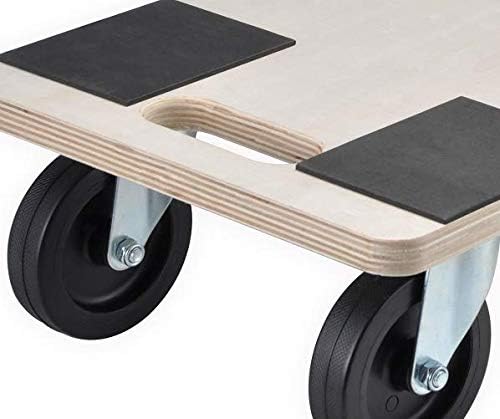 Unibos 400kg Heavy Duty Anti Slip Hand Dolly Trolley Cart Furniture Moving Wooden Platform Mover