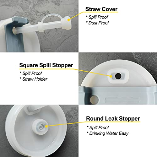 Homdsg Silicone Spill Proof Stopper Set Of 3, Compatible With Stanley Cup 1.0 40Oz/ 30Oz, Tumbler Accessories, Including 2 Straw Cover Cap, 2 Square Spill Stopper And 2 Round Leak Stopper #TOP4