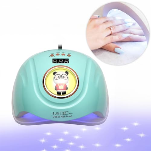 Cabine Secadora De Esmalte Máquina Estuda De Unha Gel Alongamento Sun S8 (Verde Água)