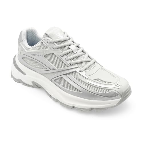 Image of Red Tape Men's Sneakers White Mesh KPU Round Lace-Up Flexible Support