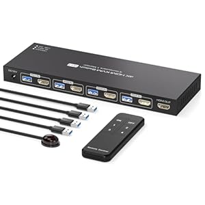 Pvbctcsid 4-Port KVM Switch HDMI 4K