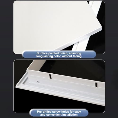 Placa de cubierta para trampilla que oculta orificios de revisión en techos y baños 7