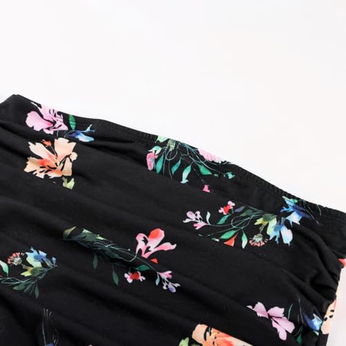 Image of GRACE KARIN Women Strapless Dress Casual Loose Ruched Long Maxi Dress with Pockets