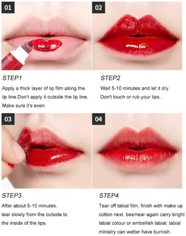 VeniCare Lip Stain Lip Gloss 6 Colors Tattoo Magic Color Peel Off Mask Tint Long Lasting Waterproof