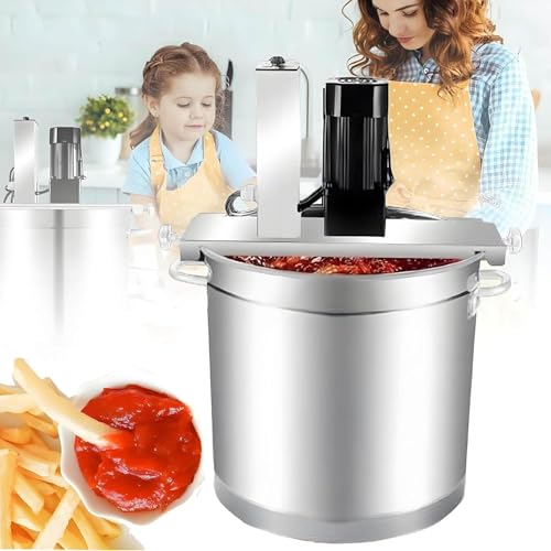 GIZMIT Batidora eléctrica para Mermelada,agitador automático de ollas de Acero Inoxidable de 20l/60l,mezcladora para Salsa de Chile con raspador de 4 Cuchillas para Salsas,Bebidas y gachas Model30cm