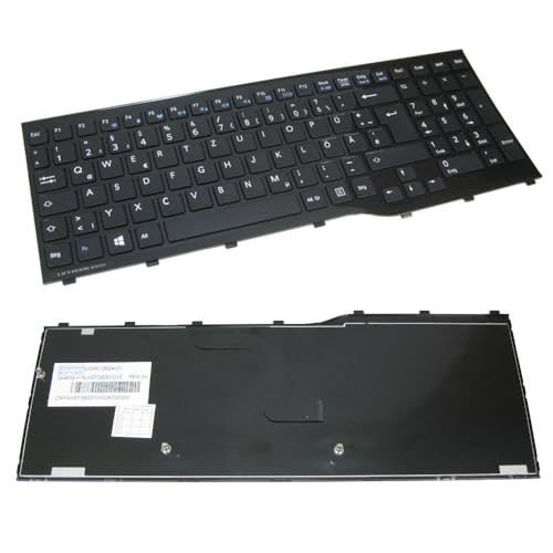 Trade-Shop Laptop Notebook Tastatur Ersatz kompatibel mit Fujitsu-Siemens Lifebook A514 A544 (Deutsches Tastaturlayout/Notebook Keyboard Ersatz Deutsch QWERTZ - mit Rahmen)