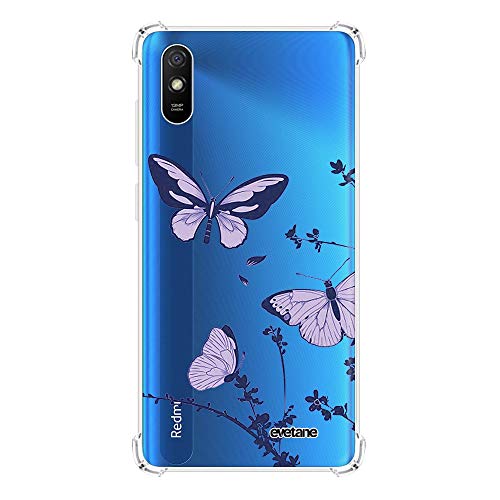 Funda Xiaomi Redmi 9A Evetane carcasa transparente con esquinas antichoque de silicona blanda
