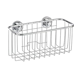 Wenko Power-Loc Bovino, universele mand voor bevestiging zonder boren, Easy Hang On, extra hoog, roestvrij staal, 22,5 x…
