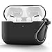 Easyworld Compatible AirPods Pro Case Cover, Silicone Protective Cover for Airpod Pro Case 2019 (Front LED Visible) Black