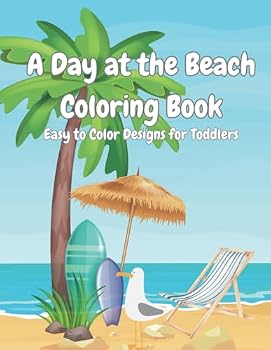 Paperback A Day at the Beach Coloring Book